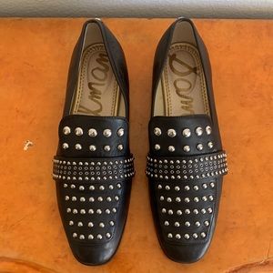 Sam Edelman Studded Black Leather Loafer - Chesney